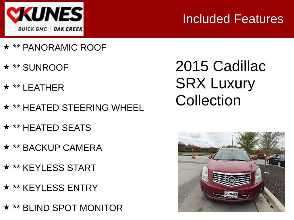 Used 2015 Cadillac SRX Luxury FWD image 2