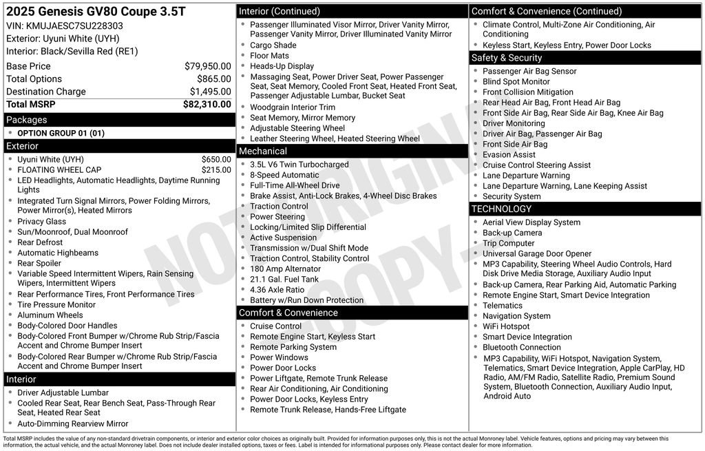 Certified 2025 Genesis GV80 3.5T AWD/4WD image 24
