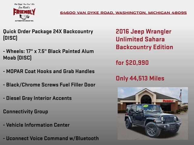 Used 2016 Jeep Wrangler Unlimited Sahara AWD/4WD image 15