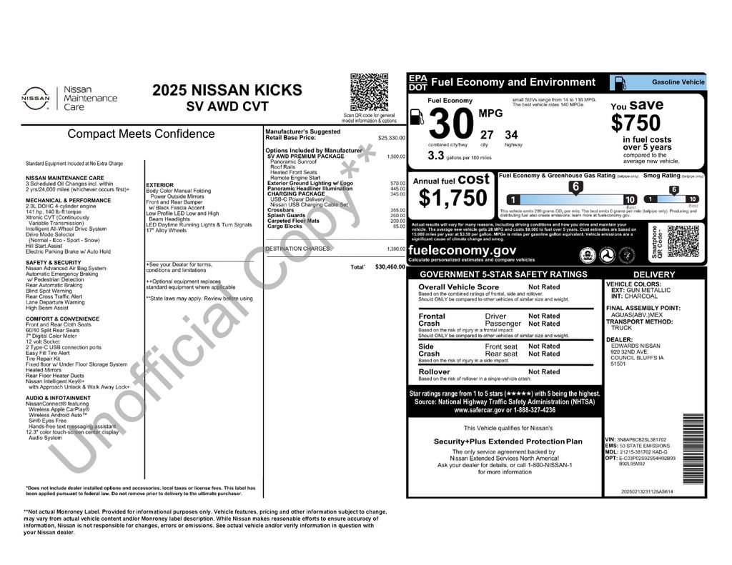 New 2025 Nissan Kicks SV w/ SV Premium Package AWD/4WD image 8