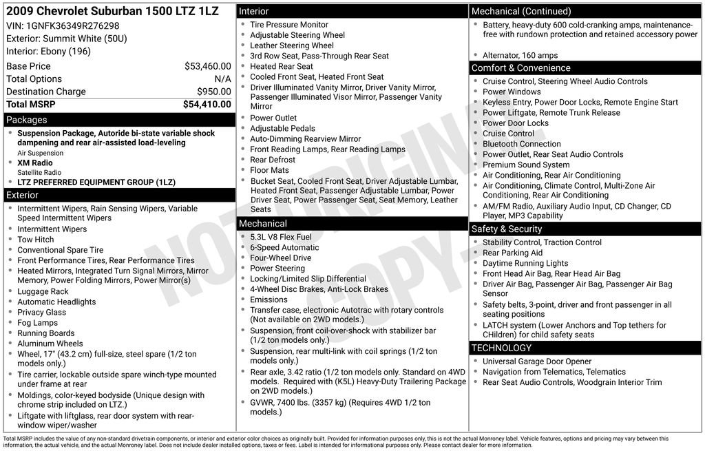 Used 2009 Chevrolet Suburban LTZ AWD/4WD image 22