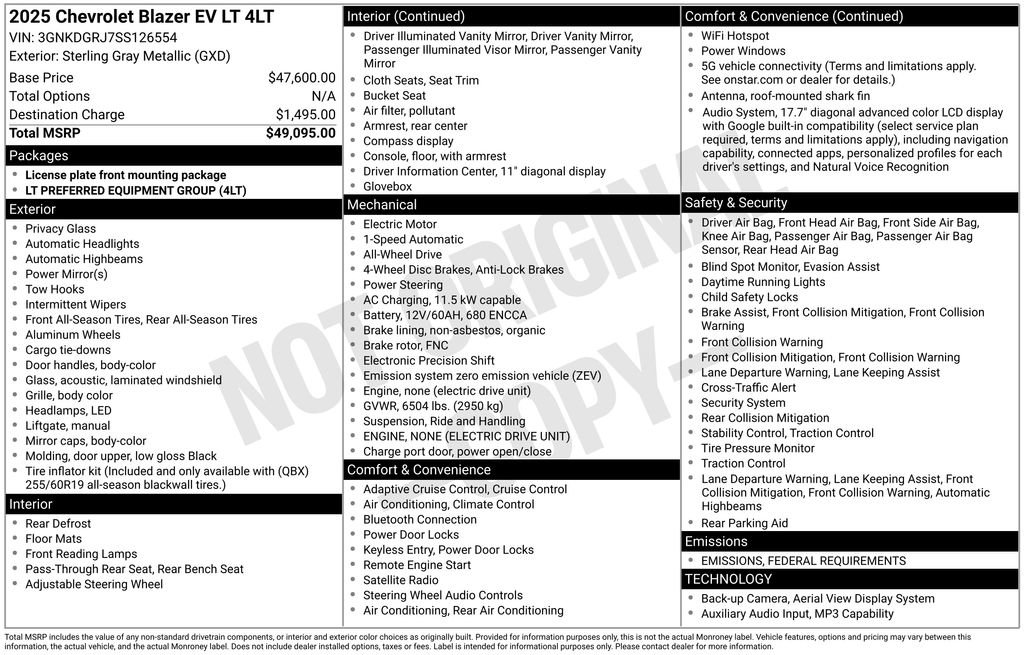 Used 2025 Chevrolet Blazer EV LT image 6
