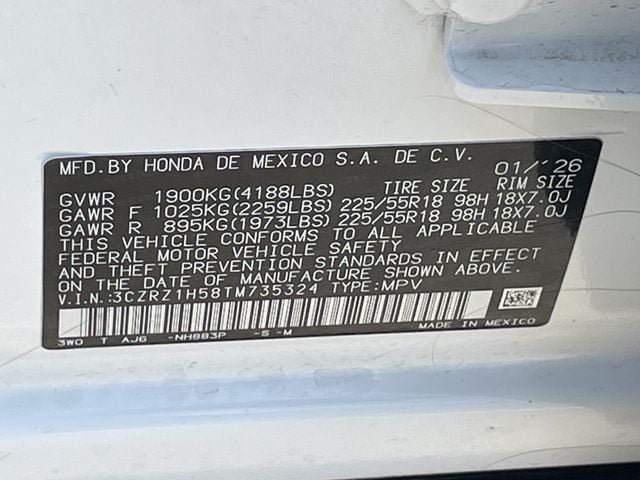 Certified 2026 Honda HR-V Sport image 29