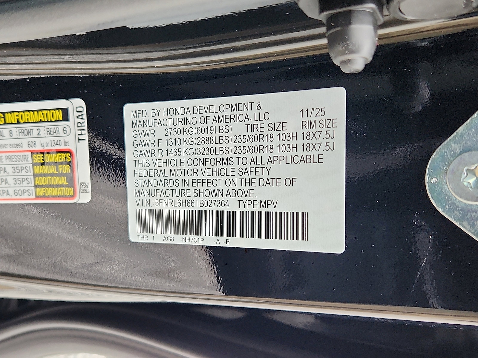 New 2026 Honda Odyssey EX-L image 17