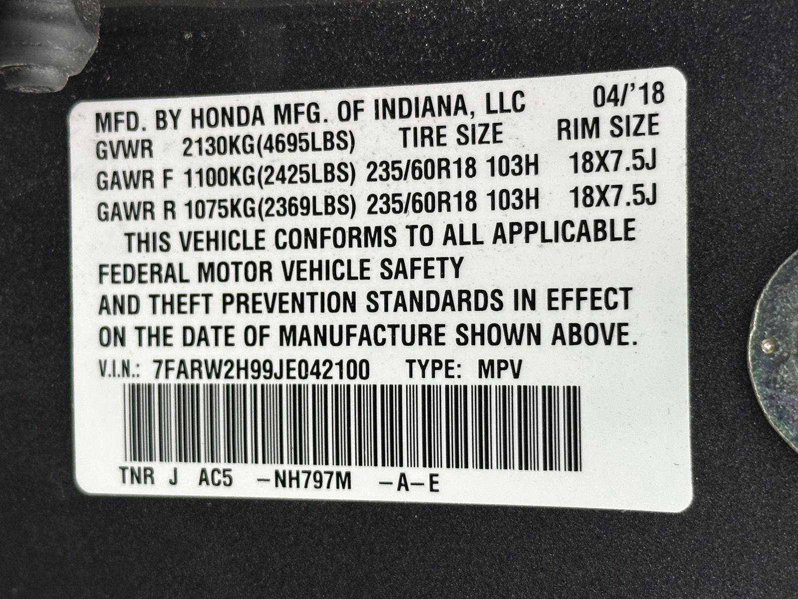 Used 2018 Honda CR-V Touring image 15