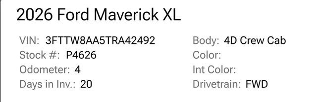 Used 2026 Ford Maverick XL image 6