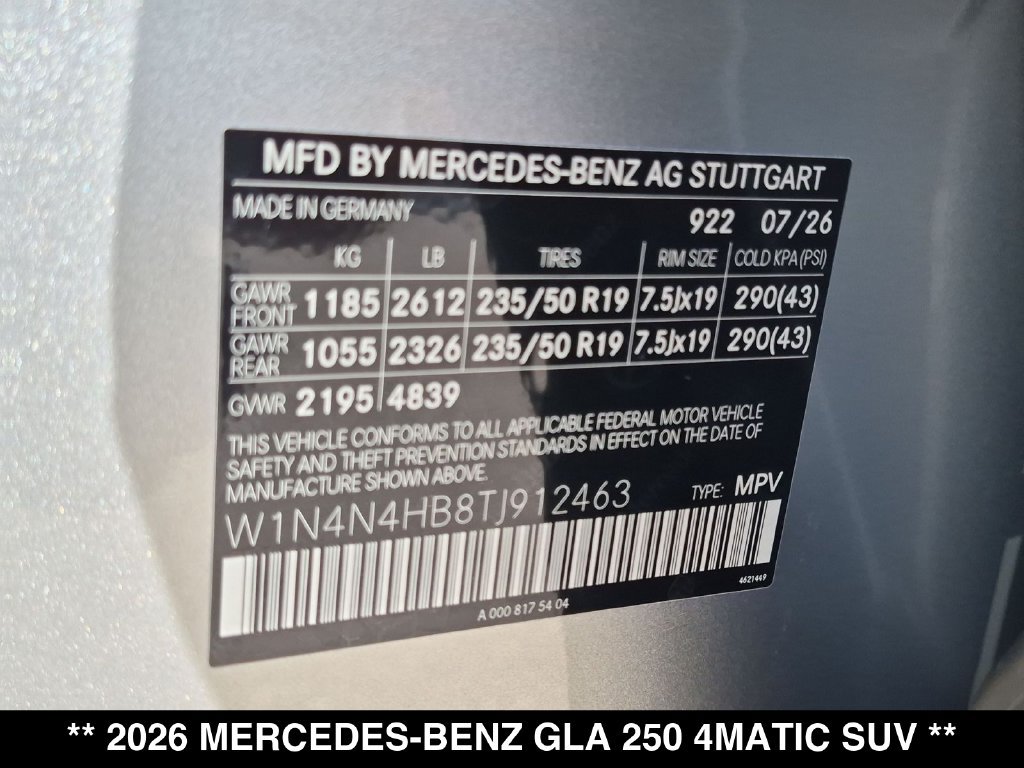 New 2026 Mercedes-Benz GLA 250 4MATIC image 18