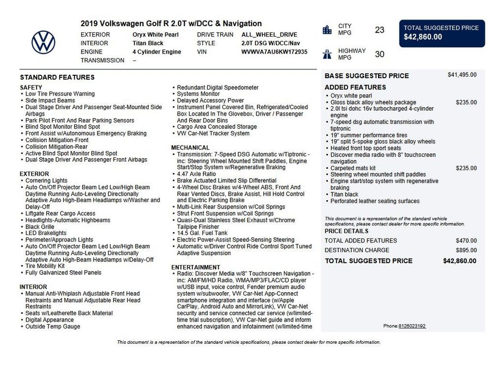 Used 2019 Volkswagen Golf R 4-Door image 37