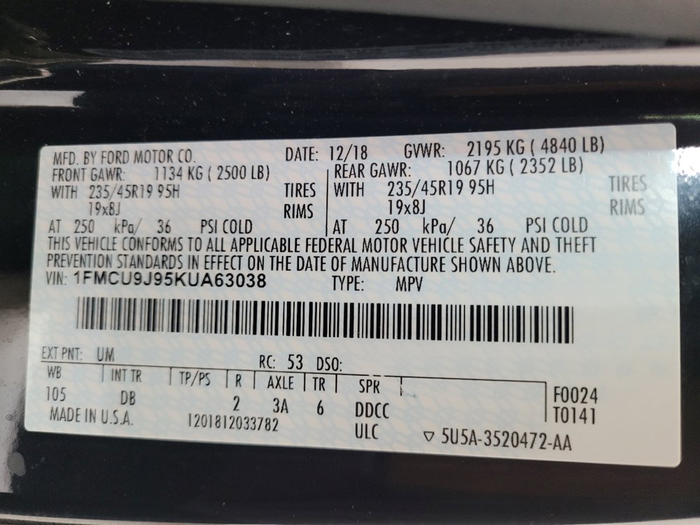 Used 2019 Ford Escape Titanium w/ U9j03 - Titanium Tow Package AWD/4WD image 33