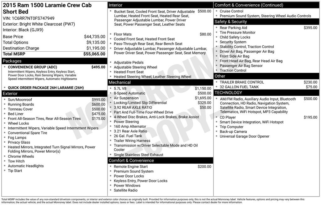 Used 2015 RAM 1500 Laramie w/ Convenience Group image 10