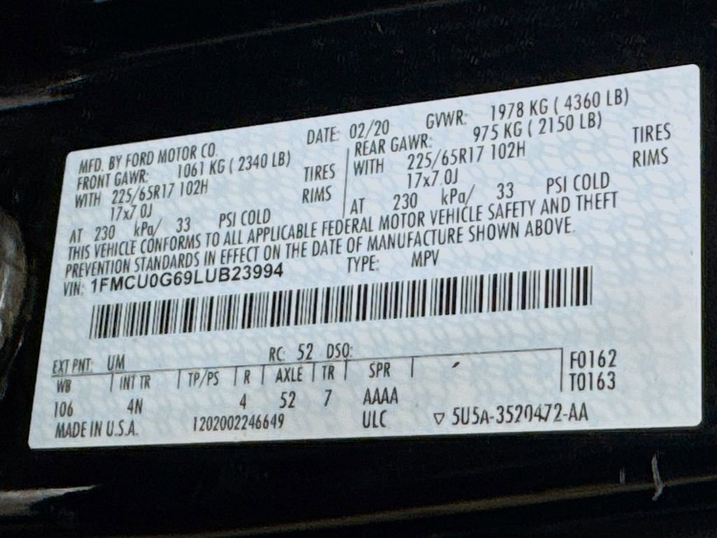 Used 2020 Ford Escape SE FWD image 38