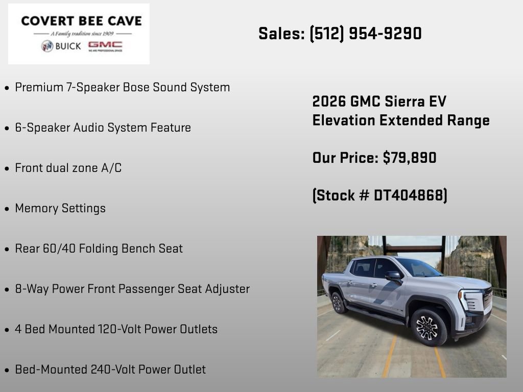 New 2026 GMC Sierra EV Elevation w/ Premium Package AWD/4WD image 30