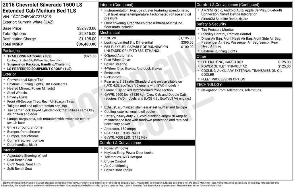 Used 2016 Chevrolet Silverado 1500 LS w/ Trailering Package RWD image 10