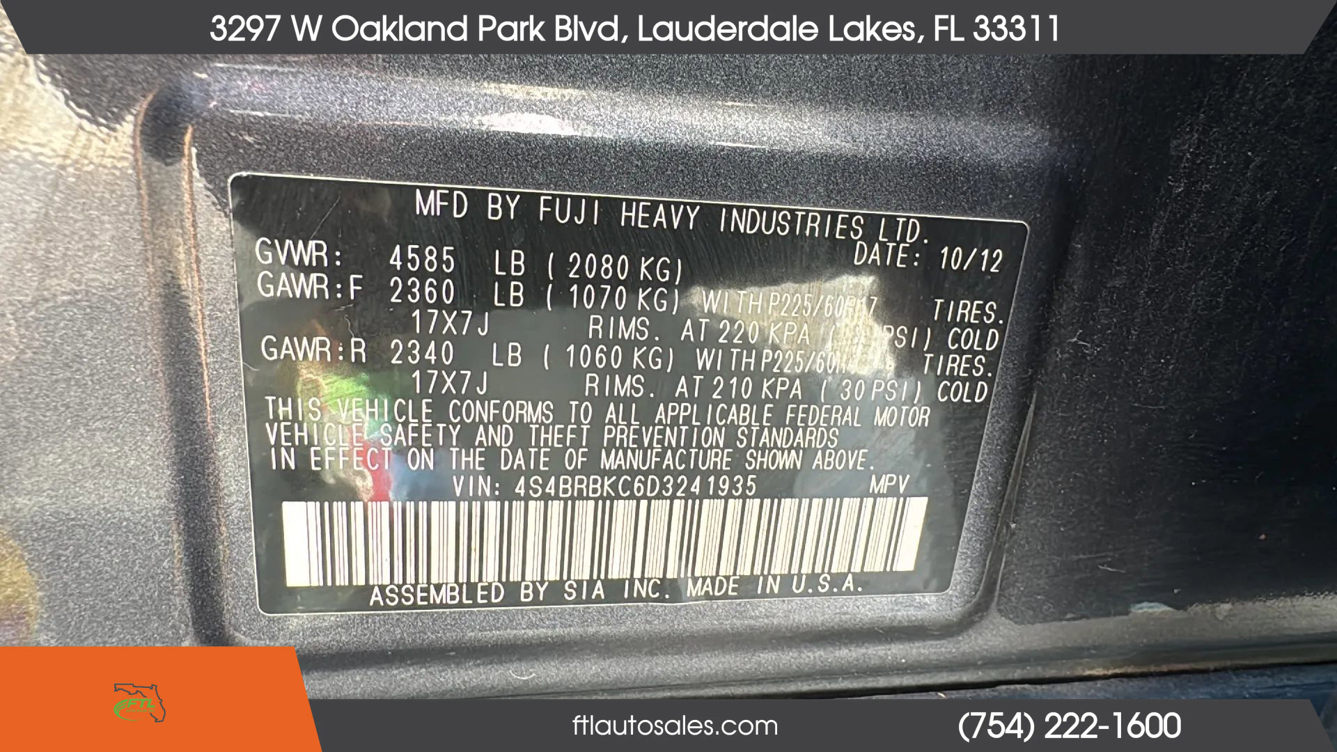 Used 2013 Subaru Outback 2.5i Limited w/ Moonroof Pkg image 68