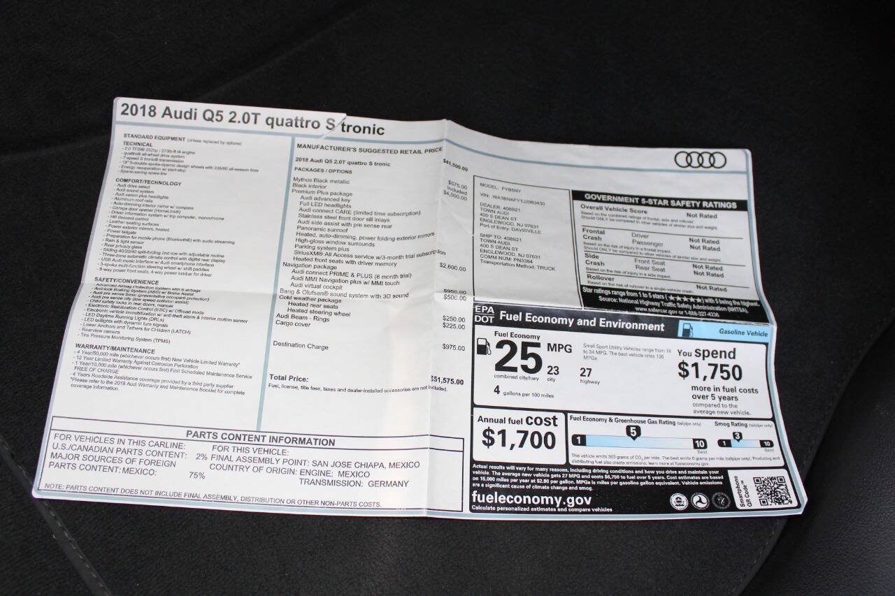 Used 2018 Audi Q5 2.0T Premium Plus AWD/4WD image 22
