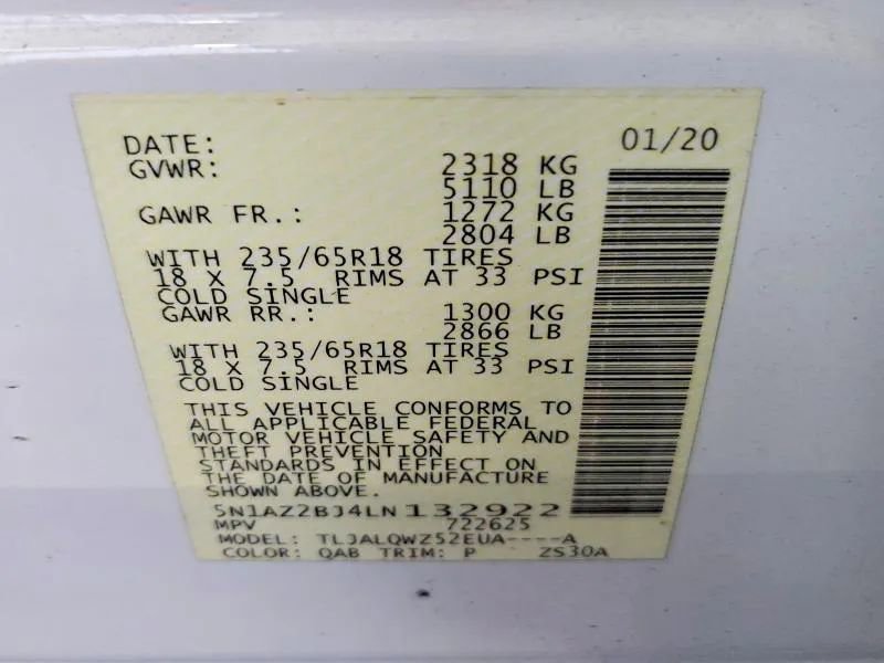 Used 2020 Nissan Murano SV w/ Cargo Package image 12