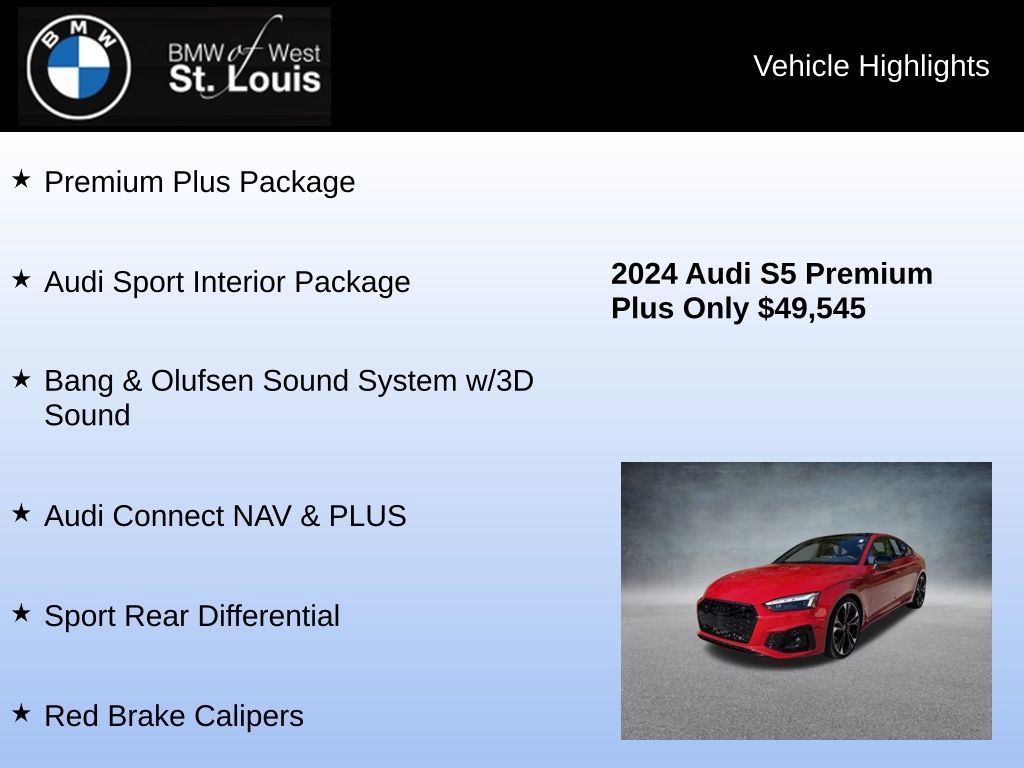 Used 2024 Audi S5 Premium Plus w/ Premium Plus Package image 16