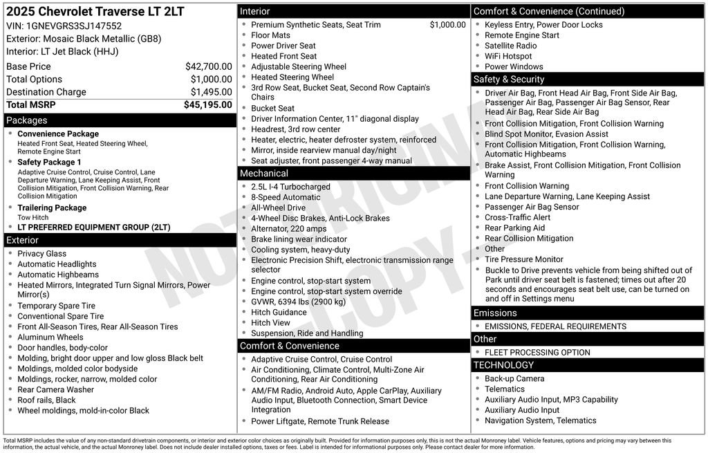 Used 2025 Chevrolet Traverse LT image 6
