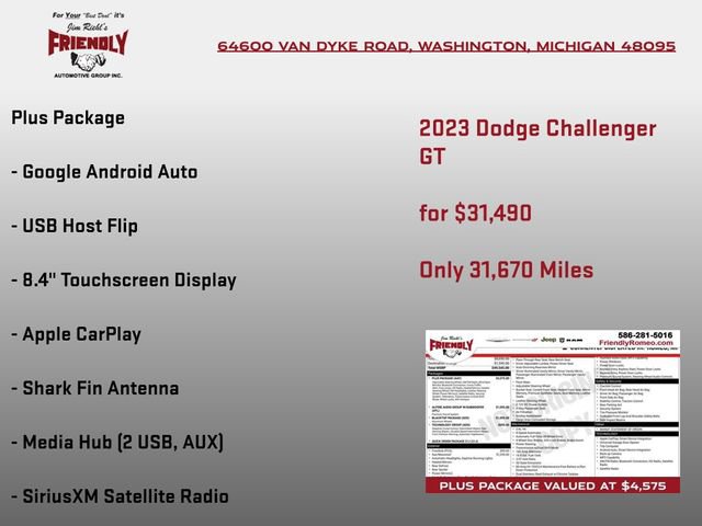 Used 2023 Dodge Challenger GT w/ Plus Package image 12