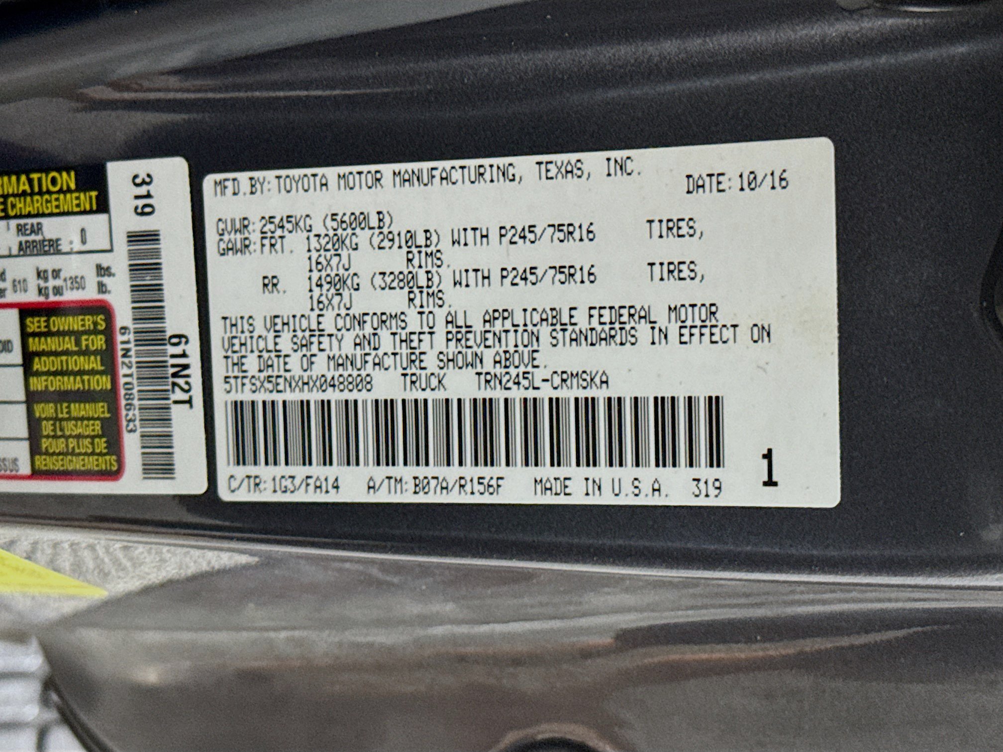 Used 2017 Toyota Tacoma SR AWD/4WD image 34