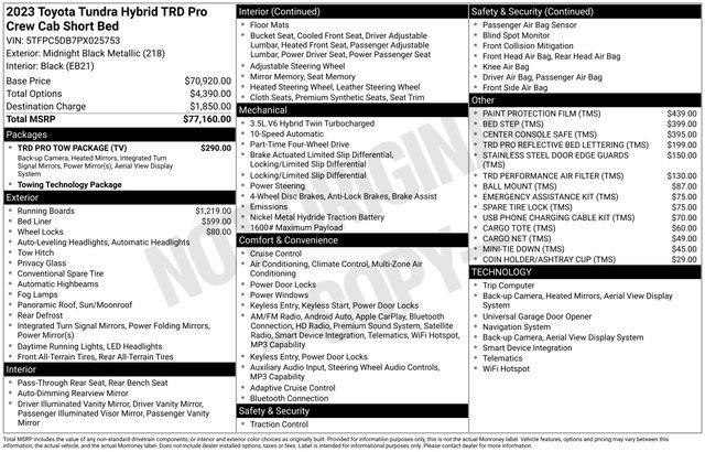 Used 2023 Toyota Tundra TRD Pro w/ TRD Pro Tow Package AWD/4WD image 7