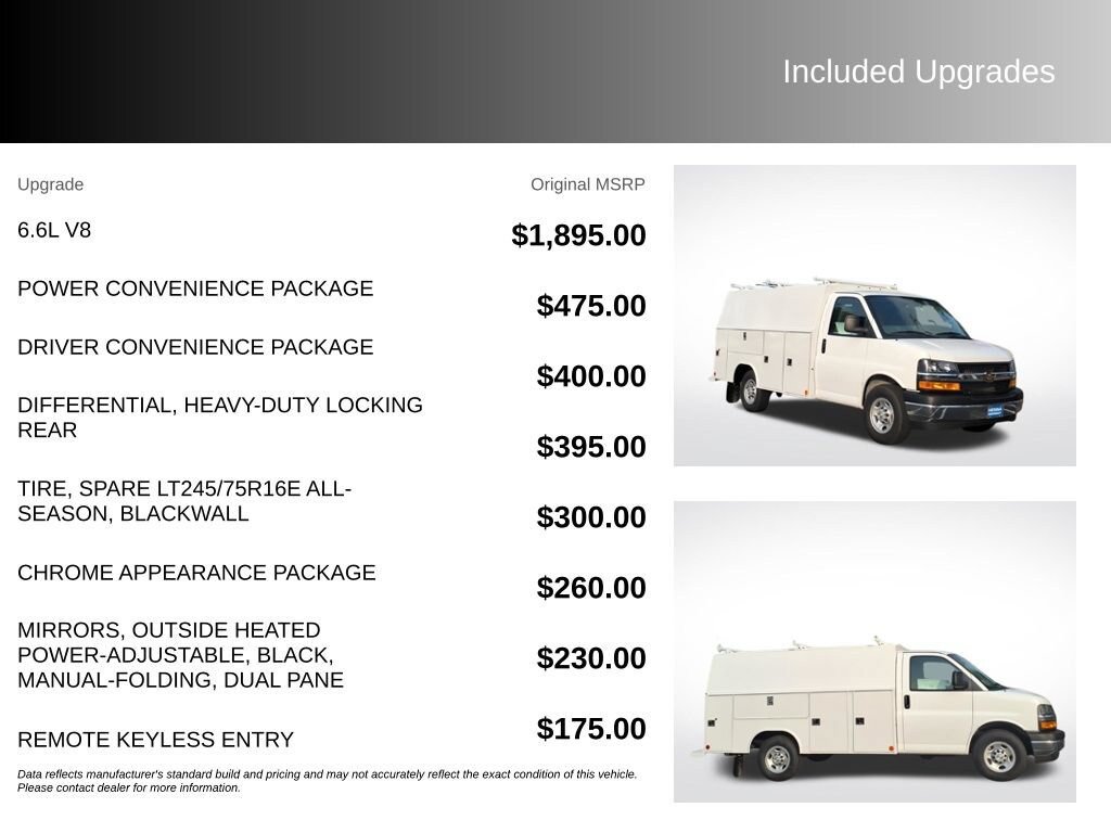New 2026 Chevrolet Express 3500 w/ Power Convenience Package RWD image 3