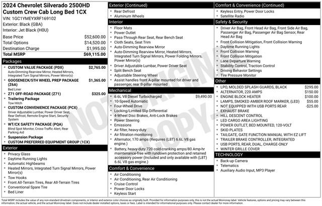 Used 2024 Chevrolet Silverado 2500 Custom w/ Custom Value Package AWD/4WD image 33