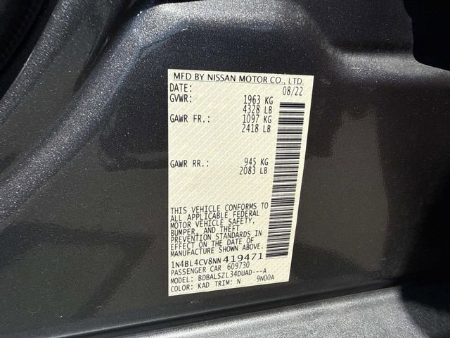 Used 2022 Nissan Altima 2.5 SR w/ Midnight Edition Package FWD image 29