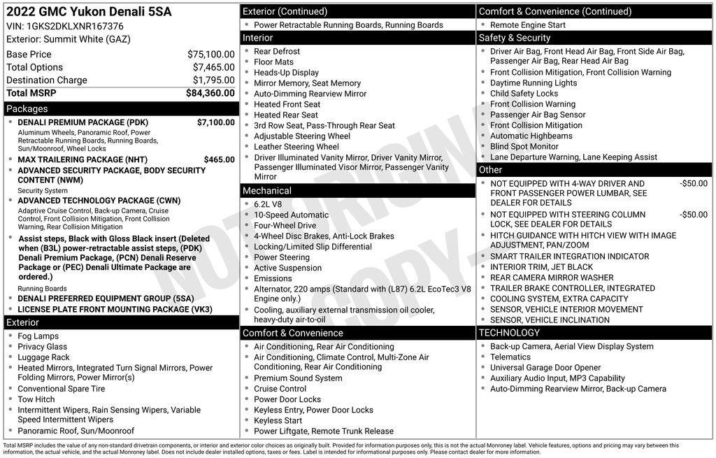 Used 2022 GMC Yukon Denali w/ Denali Premium Package image 4