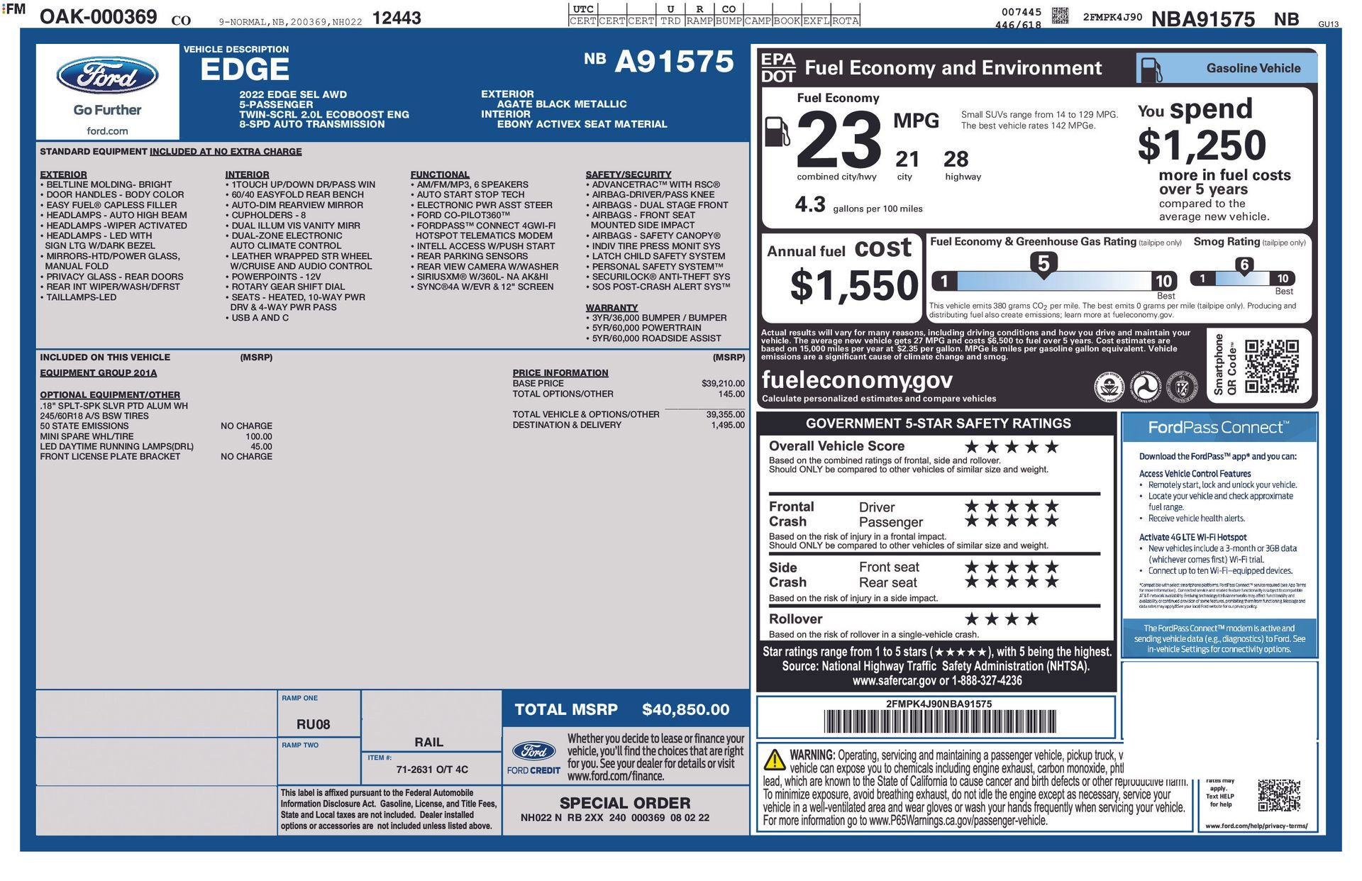 Used 2022 Ford Edge SEL AWD/4WD image 4