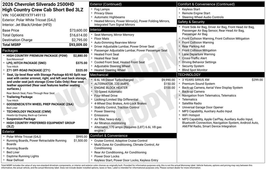 Used 2026 Chevrolet Silverado 2500 High Country w/ High Country Premium Package AWD/4WD image 23