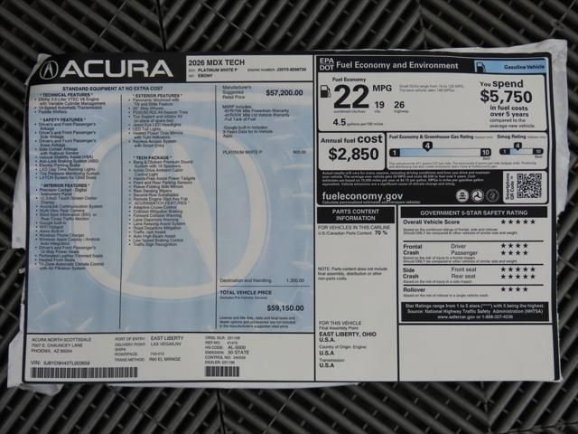 Used 2026 Acura MDX w/ Technology Package FWD image 10