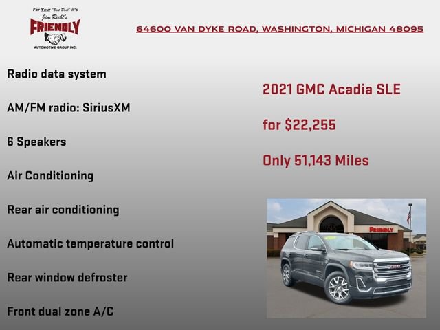 Used 2021 GMC Acadia SLE w/ Driver Convenience Package image 15