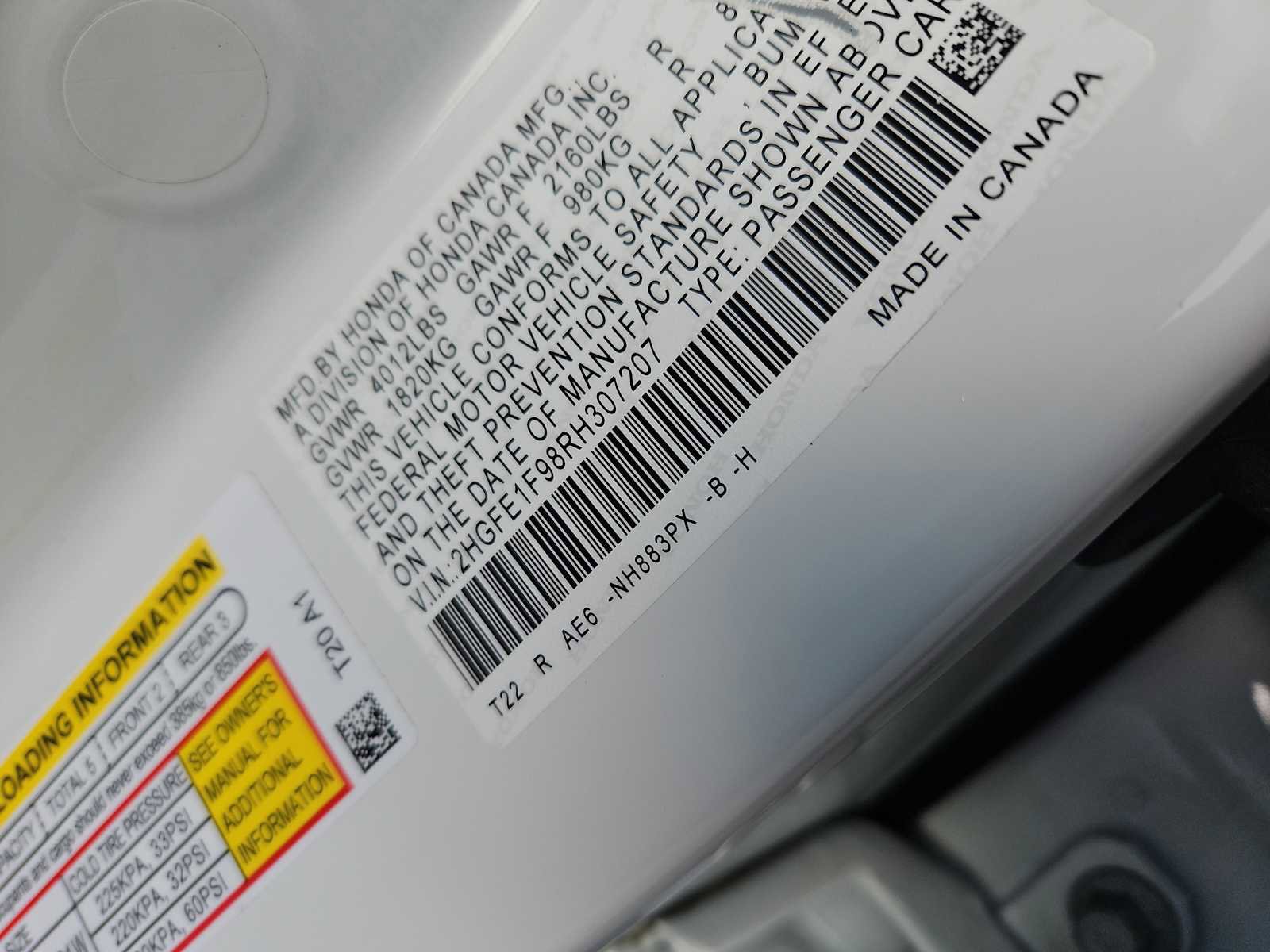 Certified 2024 Honda Civic Touring image 7