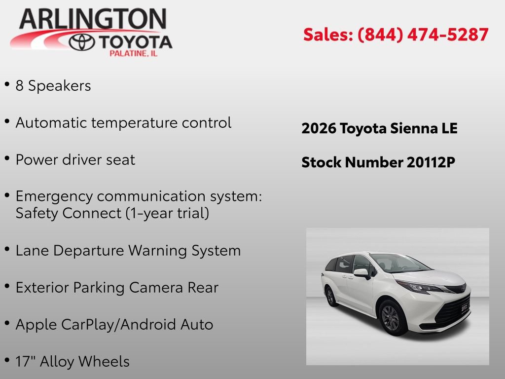Used 2026 Toyota Sienna LE FWD image 4