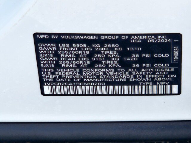 Used 2024 Volkswagen Atlas Peak Edition SE AWD/4WD image 29