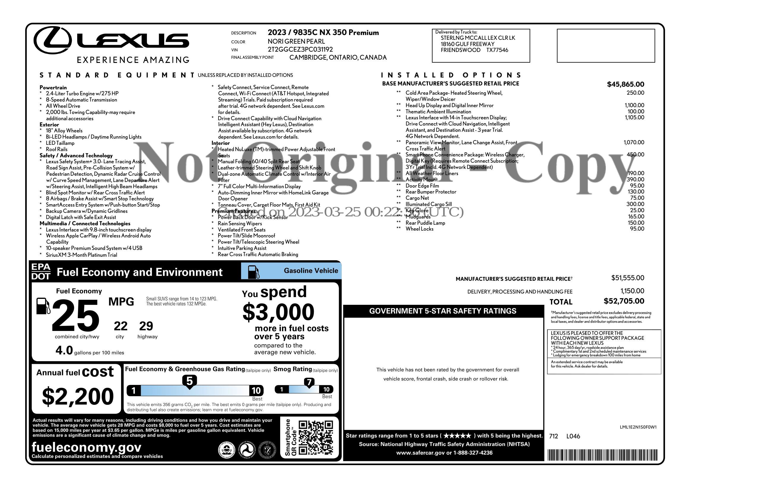 Used 2023 Lexus NX 350 AWD w/ Vision Package image 2