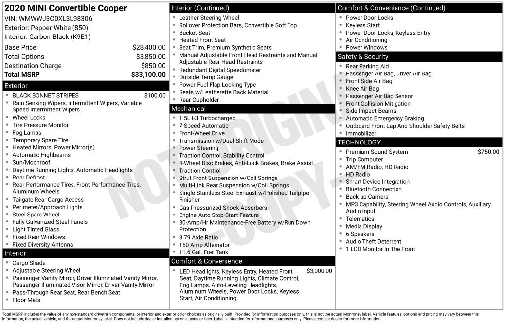 Used 2020 MINI Cooper Convertible FWD image 37