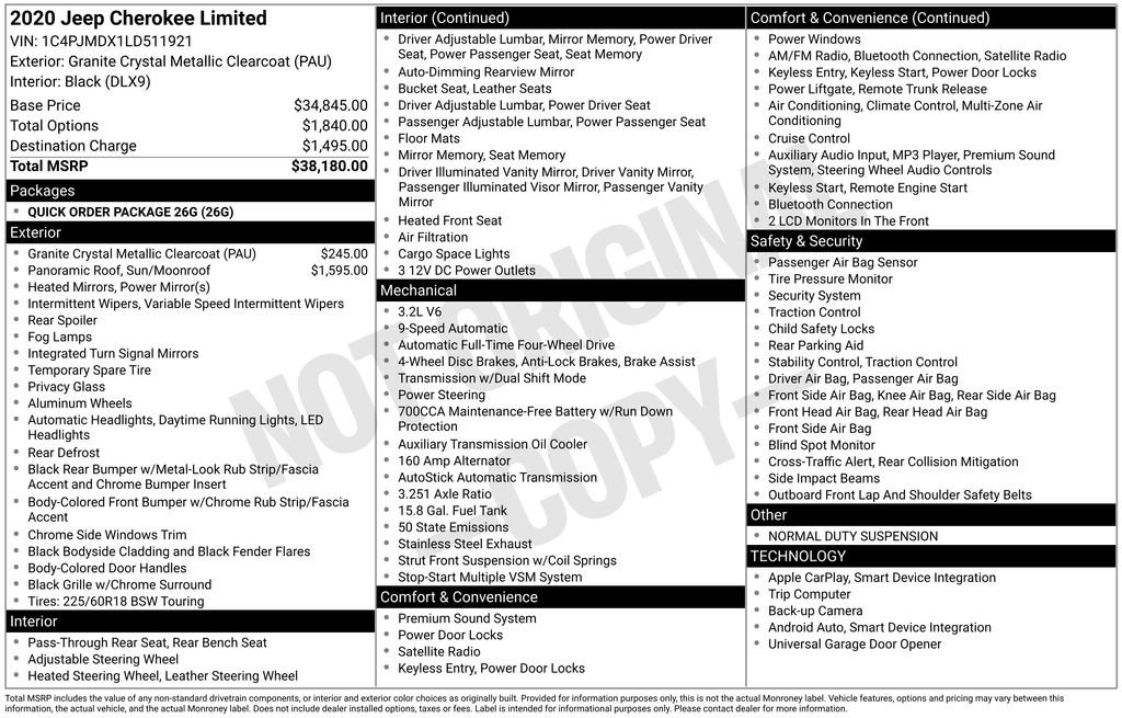 Used 2020 Jeep Cherokee Limited image 27