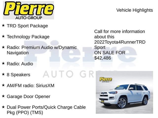Used 2022 Toyota 4Runner TRD Sport w/ Technology Package AWD/4WD image 7