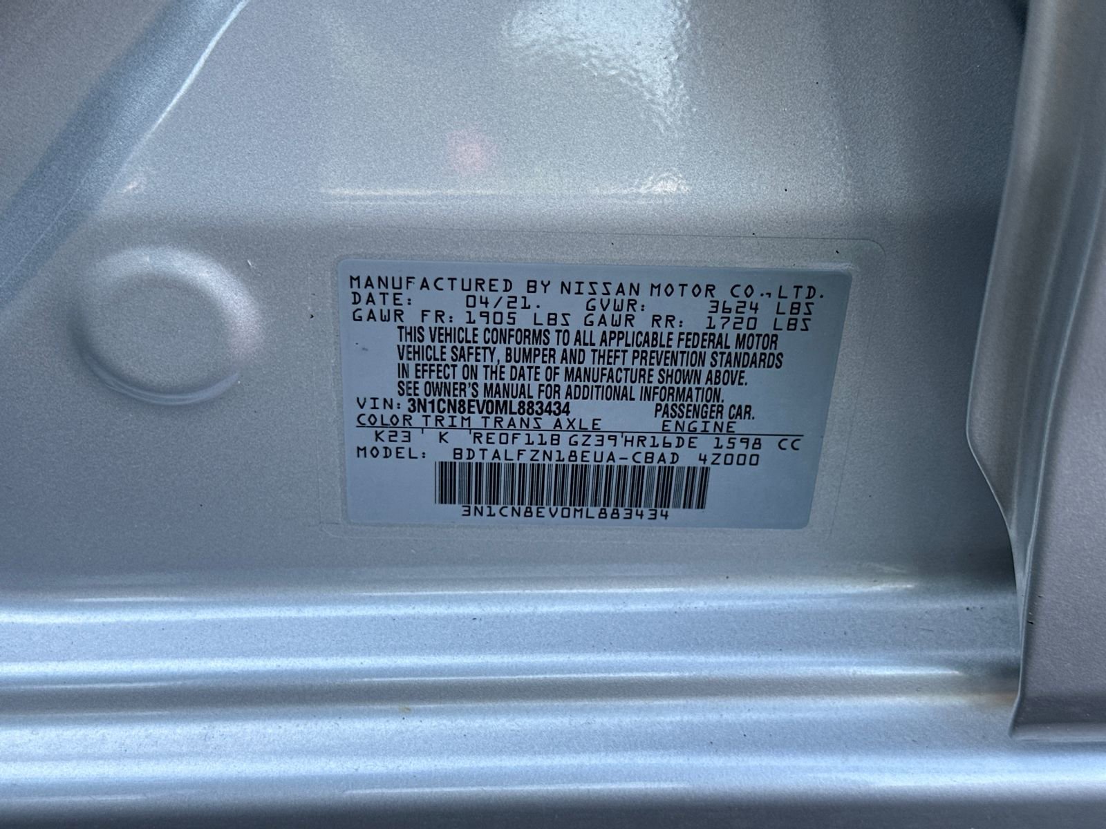 Used 2021 Nissan Versa SV image 32