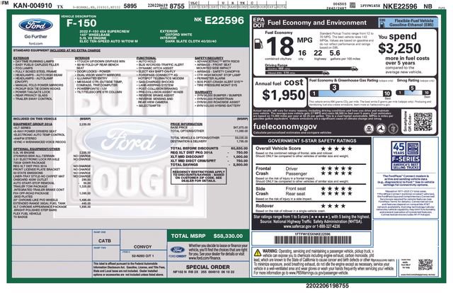 Used 2022 Ford F150 XLT w/ Equipment Group 301A Mid image 8