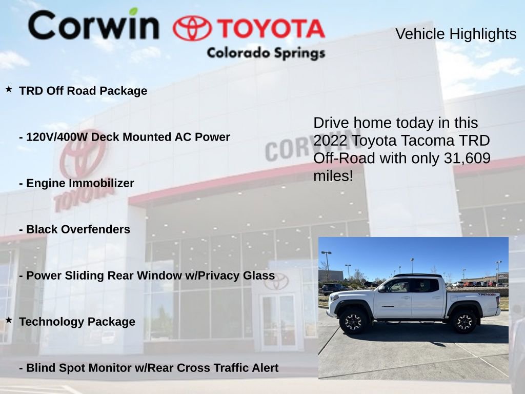 Used 2022 Toyota Tacoma TRD Off-Road w/ Technology Package image 7