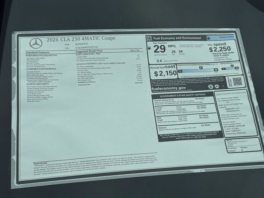 New 2026 Mercedes-Benz CLA 250 CLA 250 image 8