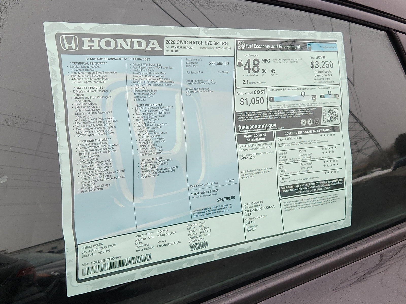 New 2026 Honda Civic Sport Touring image 17