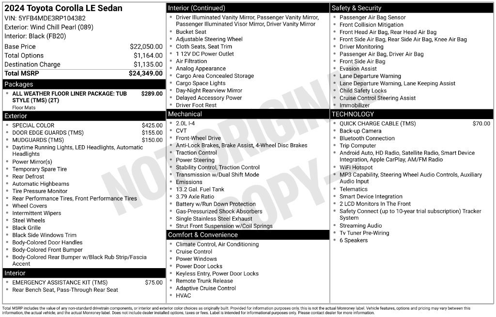 Certified 2024 Toyota Corolla LE FWD image 26