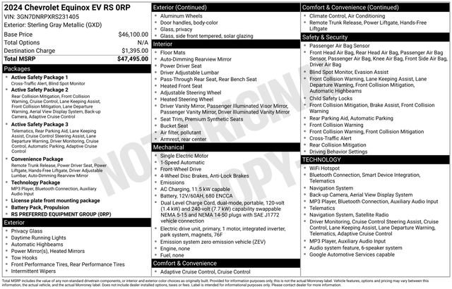 Certified 2024 Chevrolet Equinox EV RS FWD image 12