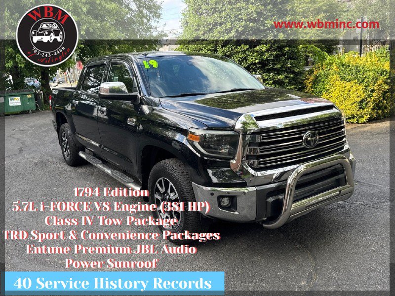 Used 2019 Toyota Tundra 1794 Edition AWD/4WD image 1