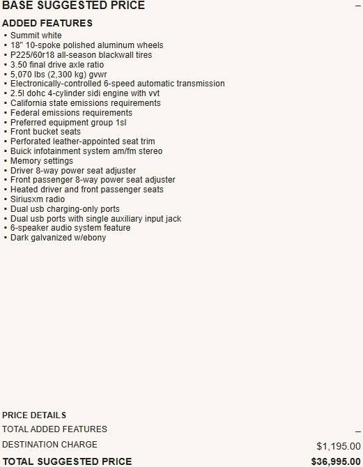 Certified 2020 Buick Envision Essence FWD image 2