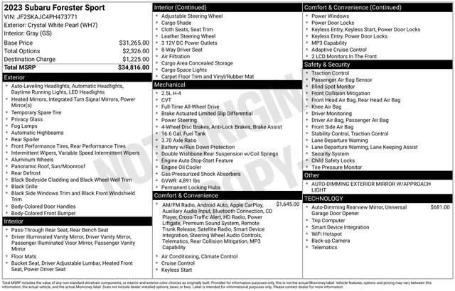 Used 2023 Subaru Forester Sport image 37